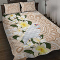 Australia Long-billed Corella Quilt Bed Set Cacatua Tenuirostris Plumeria Aboriginal Art - Aussie Hoodie