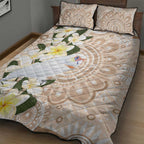 Australia Long-billed Corella Quilt Bed Set Cacatua Tenuirostris Plumeria Aboriginal Art - Aussie Hoodie