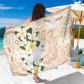 Australia Long-billed Corella Sarong Cacatua Tenuirostris Plumeria Aboriginal Art - Aussie Hoodie