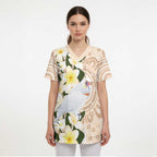 Australia Long-billed Corella Scrub Top Cacatua Tenuirostris Plumeria Aboriginal Art - Aussie Hoodie