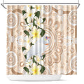 Australia Long-billed Corella Shower Curtain Cacatua Tenuirostris Plumeria Aboriginal Art - Aussie Hoodie