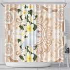 Australia Long-billed Corella Shower Curtain Cacatua Tenuirostris Plumeria Aboriginal Art - Aussie Hoodie