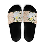 Australia Long-billed Corella Slide Sandals Cacatua Tenuirostris Plumeria Aboriginal Art - Aussie Hoodie