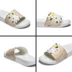 Australia Long-billed Corella Slide Sandals Cacatua Tenuirostris Plumeria Aboriginal Art - Aussie Hoodie