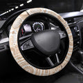 Australia Long-billed Corella Steering Wheel Cover Cacatua Tenuirostris Plumeria Aboriginal Art - Aussie Hoodie