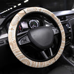 Australia Long-billed Corella Steering Wheel Cover Cacatua Tenuirostris Plumeria Aboriginal Art - Aussie Hoodie