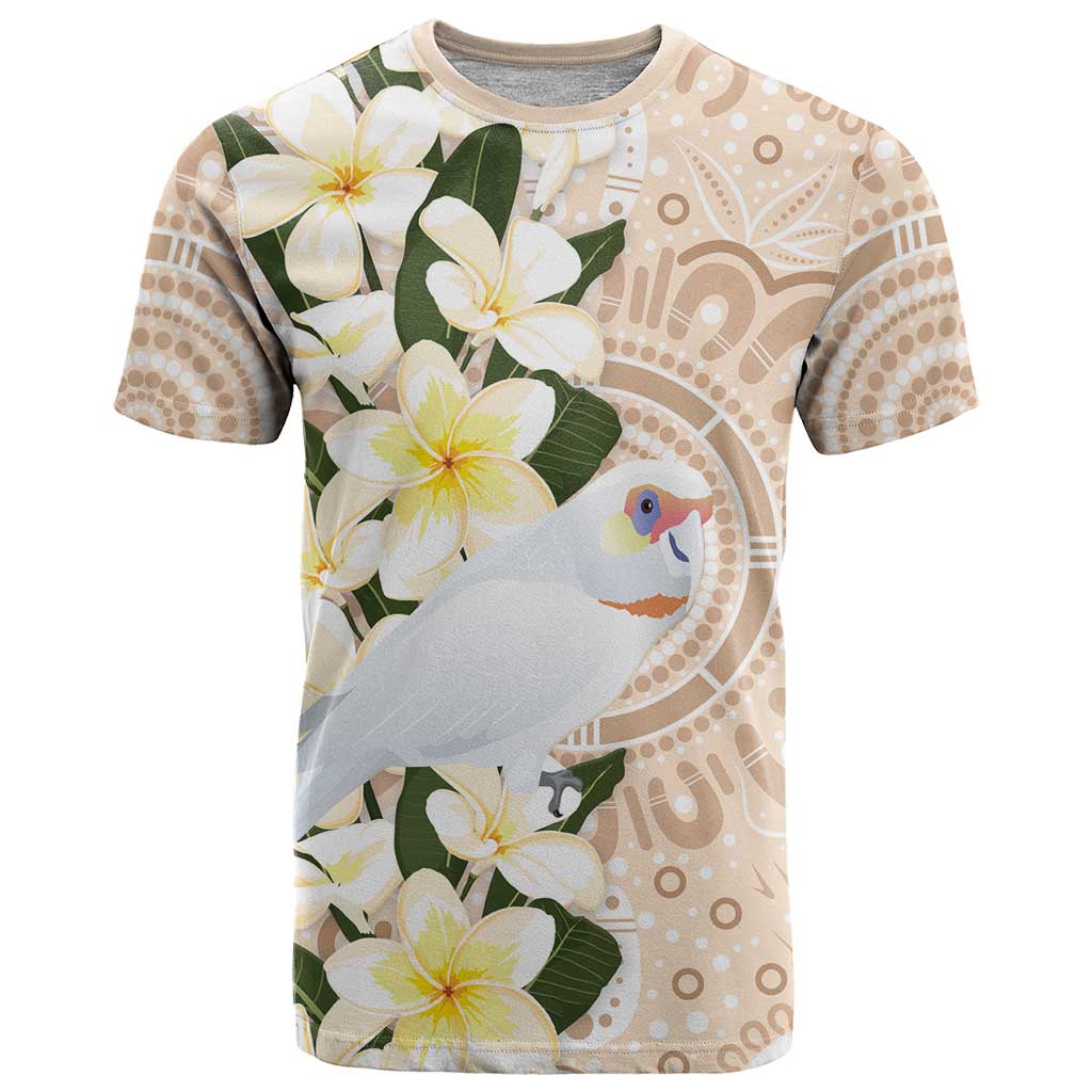 Australia Long-billed Corella T Shirt Cacatua Tenuirostris Plumeria Aboriginal Art - Aussie Hoodie
