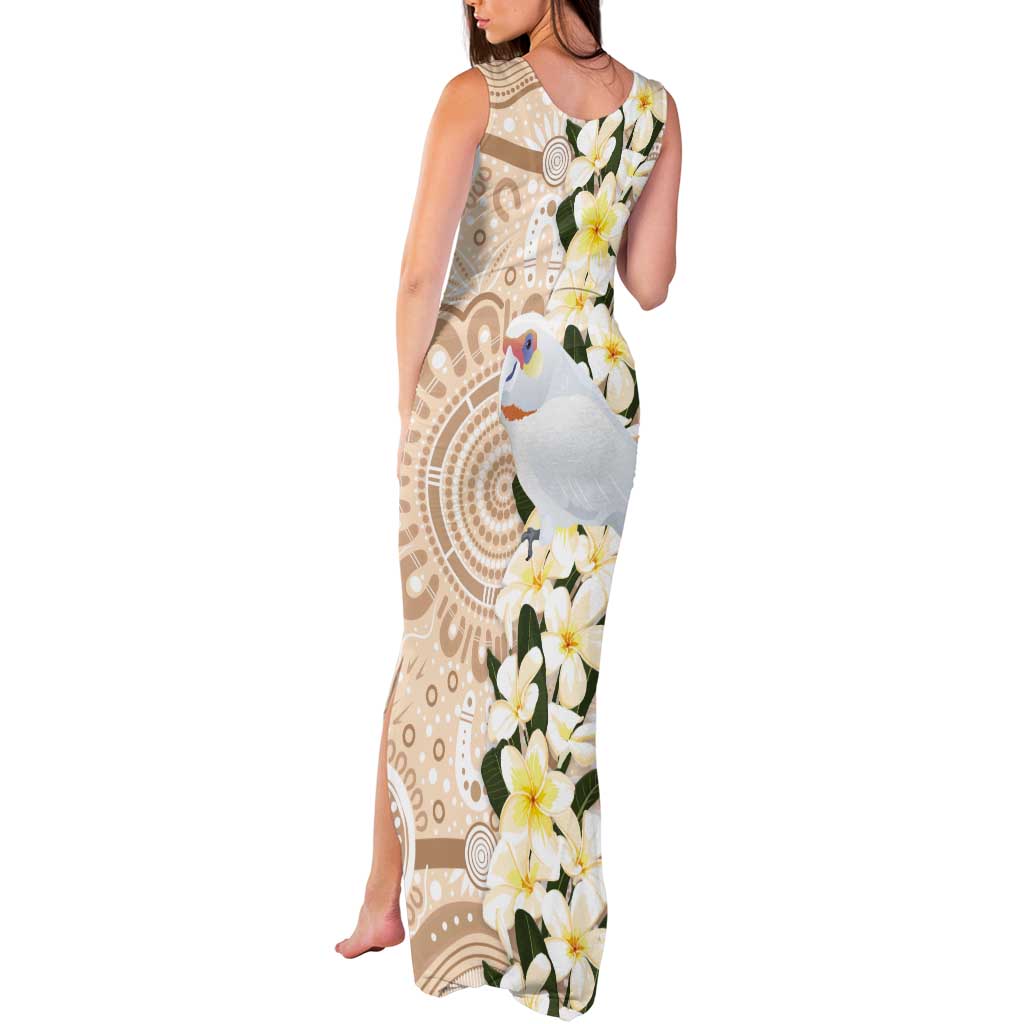 Australia Long-billed Corella Tank Maxi Dress Cacatua Tenuirostris Plumeria Aboriginal Art - Aussie Hoodie