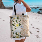 Australia Long-billed Corella Tote Bag Cacatua Tenuirostris Plumeria Aboriginal Art - Aussie Hoodie