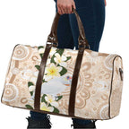Australia Long-billed Corella Travel Bag Cacatua Tenuirostris Plumeria Aboriginal Art - Aussie Hoodie