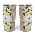 Australia Long-billed Corella Tumbler Cup Cacatua Tenuirostris Plumeria Aboriginal Art - Aussie Hoodie