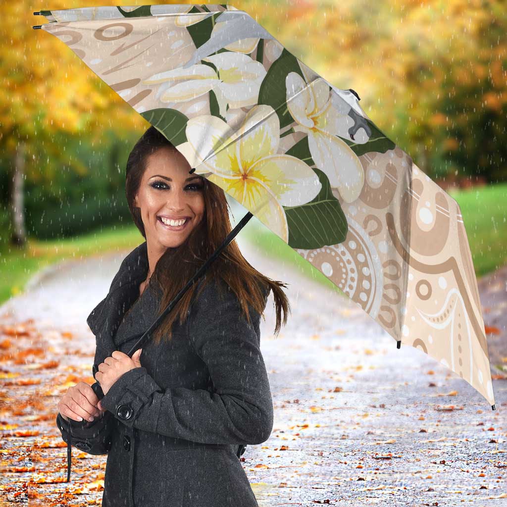 Australia Long-billed Corella Umbrella Cacatua Tenuirostris Plumeria Aboriginal Art - Aussie Hoodie