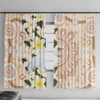 Australia Long-billed Corella Window Curtain Cacatua Tenuirostris Plumeria Aboriginal Art - Aussie Hoodie