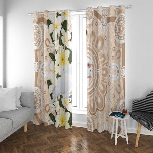 Australia Long-billed Corella Window Curtain Cacatua Tenuirostris Plumeria Aboriginal Art - Aussie Hoodie