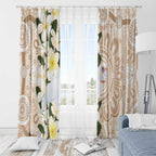 Australia Long-billed Corella Window Curtain Cacatua Tenuirostris Plumeria Aboriginal Art - Aussie Hoodie