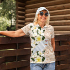 Australia Long-billed Corella Women Polo Shirt Cacatua Tenuirostris Plumeria Aboriginal Art - Aussie Hoodie