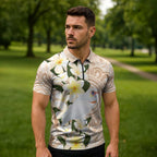 Australia Long-billed Corella Zipper Polo Shirt Cacatua Tenuirostris Plumeria Aboriginal Art - Aussie Hoodie
