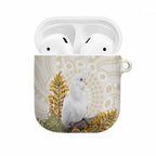 Australia Little Corella AirPods Case Cacatua Sanguinea Western Grevillea Aboriginal Art - Aussie Hoodie