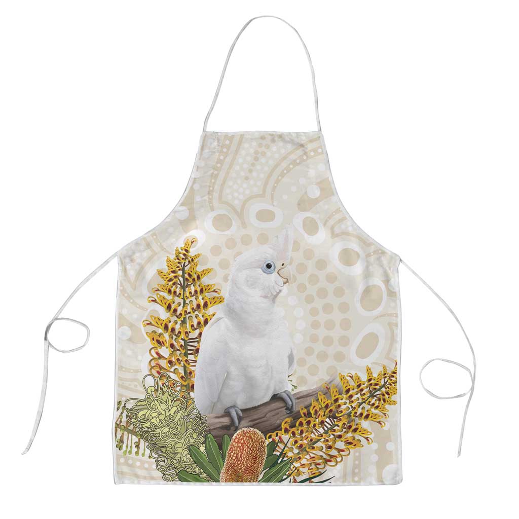 Australia Little Corella Apron Cacatua Sanguinea Western Grevillea Aboriginal Art - Aussie Hoodie