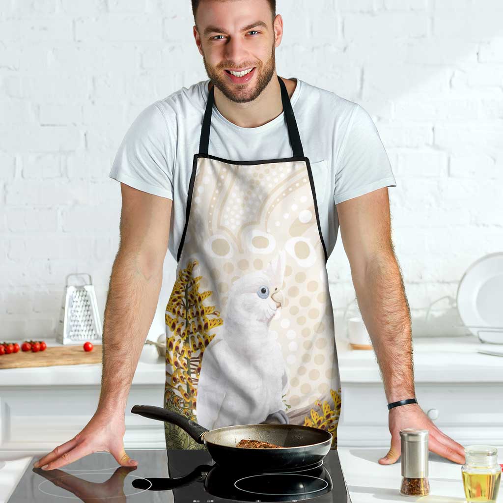 Australia Little Corella Apron Cacatua Sanguinea Western Grevillea Aboriginal Art - Aussie Hoodie