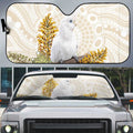 Australia Little Corella Auto Sun Shade Cacatua Sanguinea Western Grevillea Aboriginal Art - Aussie Hoodie