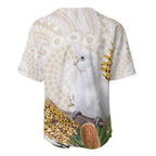 Australia Little Corella Baseball Jersey Cacatua Sanguinea Western Grevillea Aboriginal Art - Aussie Hoodie