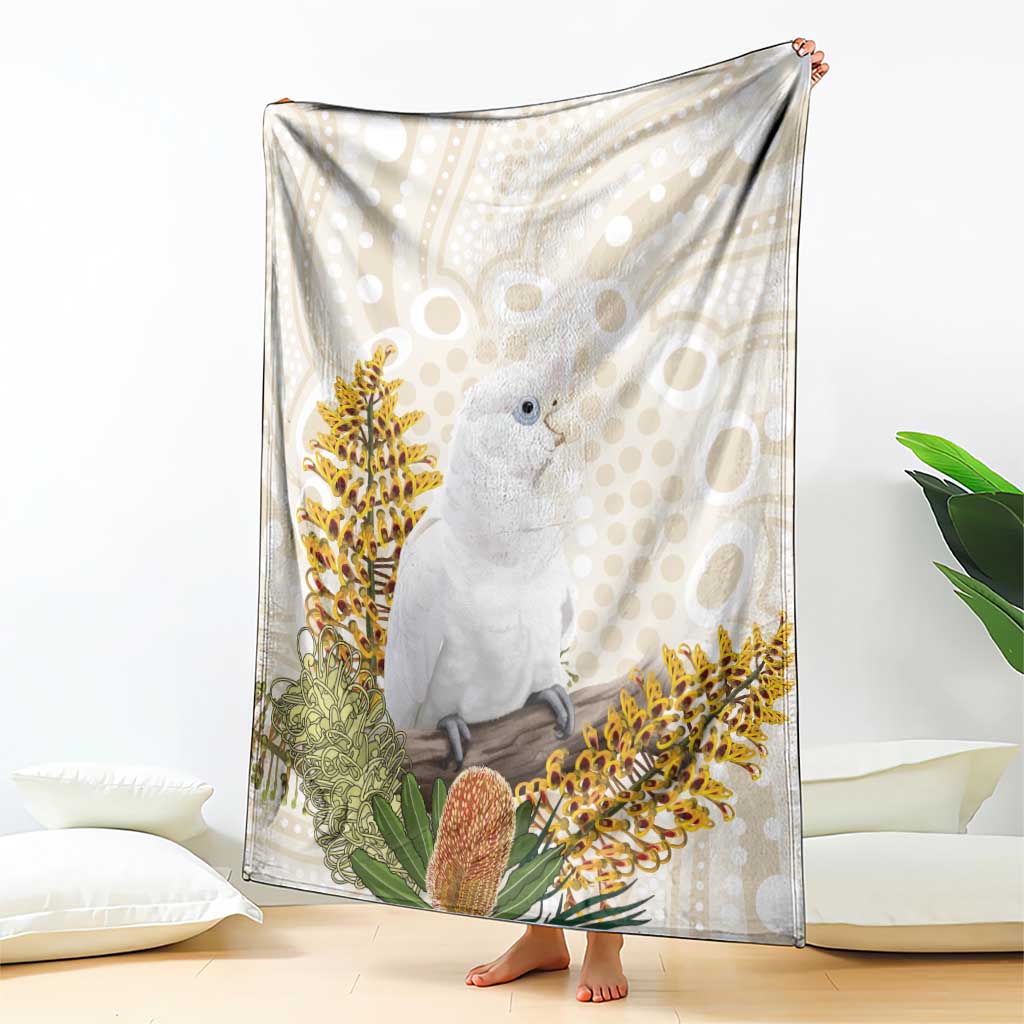 Australia Little Corella Blanket Cacatua Sanguinea Western Grevillea Aboriginal Art - Aussie Hoodie