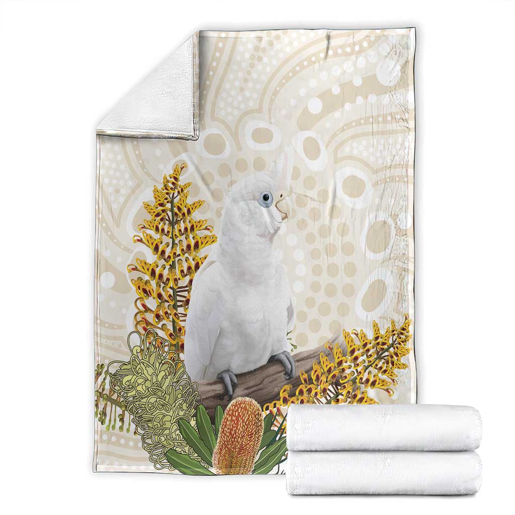 Australia Little Corella Blanket Cacatua Sanguinea Western Grevillea Aboriginal Art - Aussie Hoodie