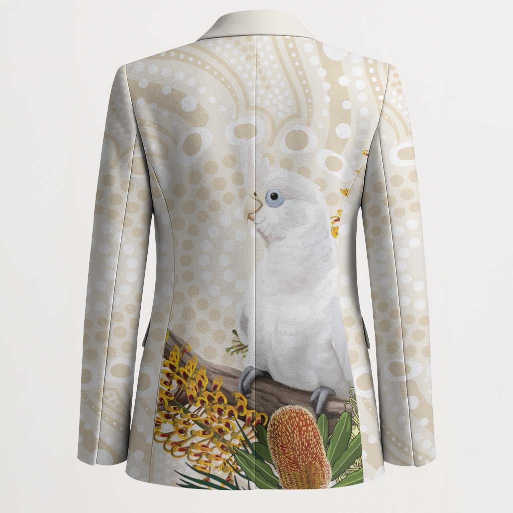 Australia Little Corella Blazer Cacatua Sanguinea Western Grevillea Aboriginal Art - Aussie Hoodie