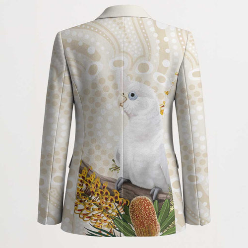 Australia Little Corella Blazer Cacatua Sanguinea Western Grevillea Aboriginal Art - Aussie Hoodie