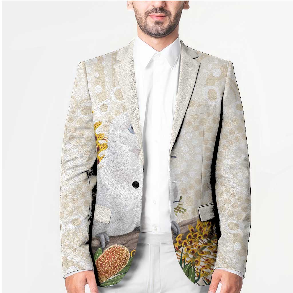 Australia Little Corella Blazer Cacatua Sanguinea Western Grevillea Aboriginal Art - Aussie Hoodie
