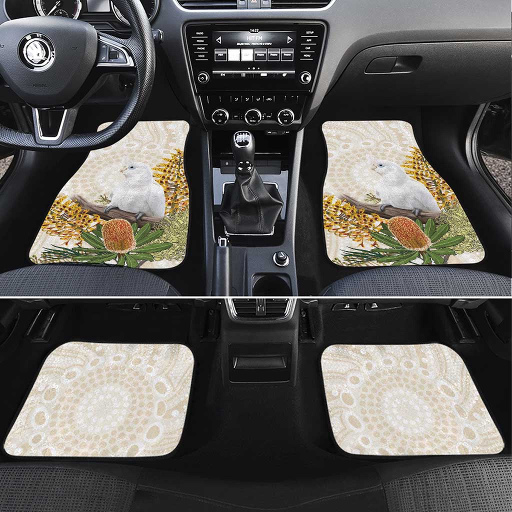 Australia Little Corella Car Mats Cacatua Sanguinea Western Grevillea Aboriginal Art - Aussie Hoodie