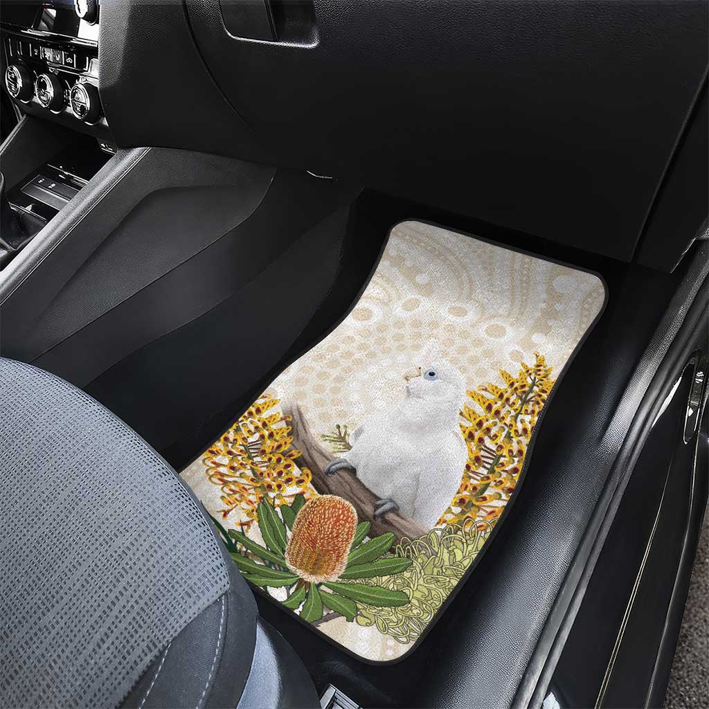 Australia Little Corella Car Mats Cacatua Sanguinea Western Grevillea Aboriginal Art - Aussie Hoodie