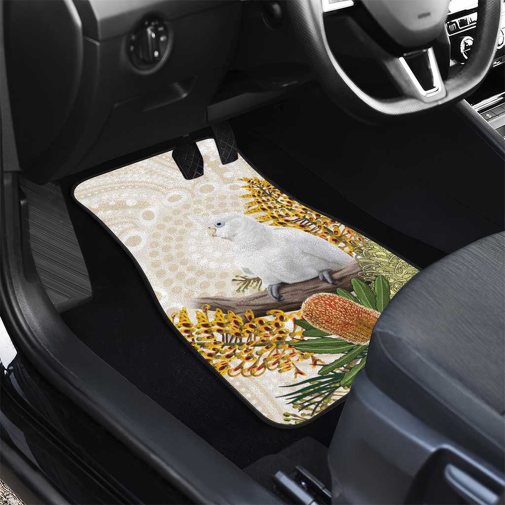 Australia Little Corella Car Mats Cacatua Sanguinea Western Grevillea Aboriginal Art - Aussie Hoodie