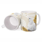 Australia Little Corella Ceramic Mug Cacatua Sanguinea Western Grevillea Aboriginal Art - Aussie Hoodie