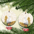 Australia Little Corella Ceramic Ornament Cacatua Sanguinea Western Grevillea Aboriginal Art - Aussie Hoodie