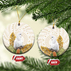 Australia Little Corella Ceramic Ornament Cacatua Sanguinea Western Grevillea Aboriginal Art - Aussie Hoodie