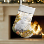 Australia Little Corella Christmas Stocking Cacatua Sanguinea Western Grevillea Aboriginal Art - Aussie Hoodie