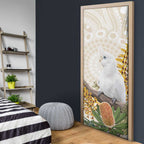 Australia Little Corella Door Cover Cacatua Sanguinea Western Grevillea Aboriginal Art - Aussie Hoodie