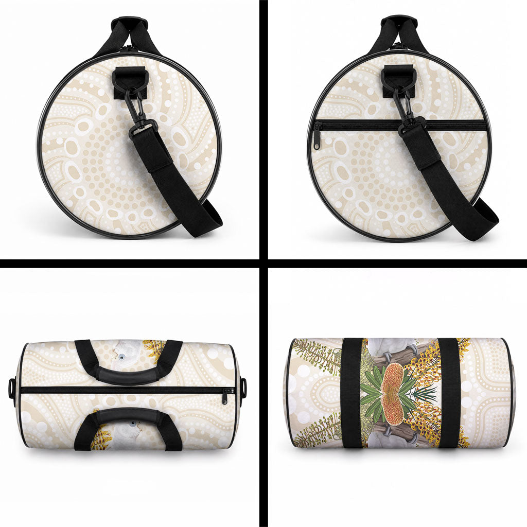 Australia Little Corella Duffle Bag Cacatua Sanguinea Western Grevillea Aboriginal Art