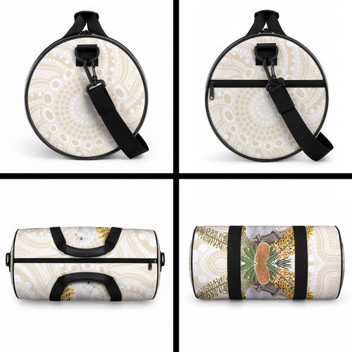 Australia Little Corella Duffle Bag Cacatua Sanguinea Western Grevillea Aboriginal Art