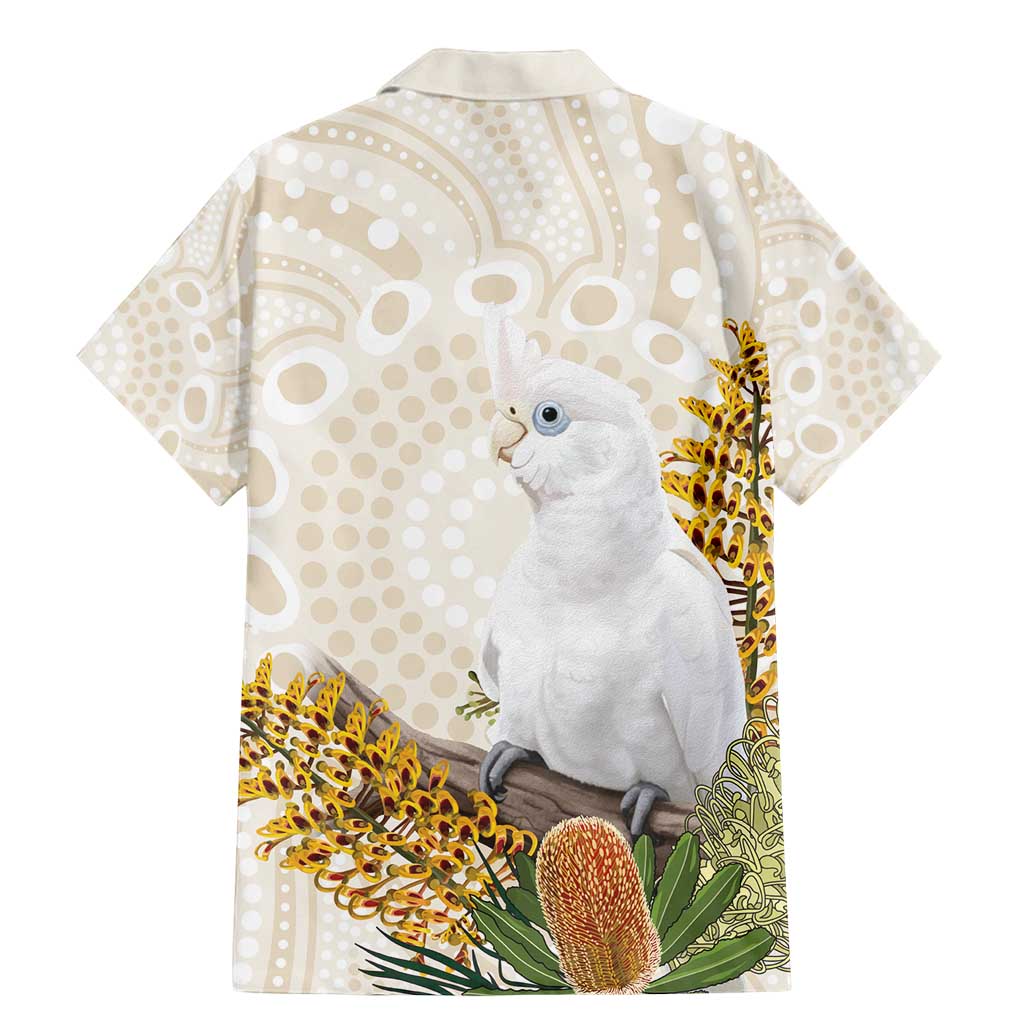 Australia Little Corella Family Matching Mermaid Dress and Hawaiian Shirt Cacatua Sanguinea Western Grevillea Aboriginal Art - Aussie Hoodie