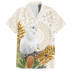 Australia Little Corella Family Matching Puletasi and Hawaiian Shirt Cacatua Sanguinea Western Grevillea Aboriginal Art - Aussie Hoodie