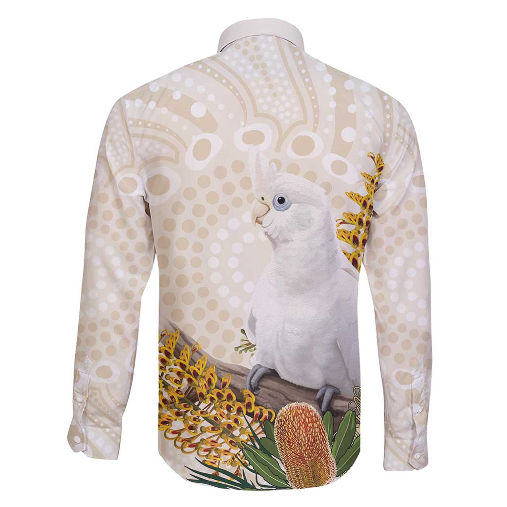 Australia Little Corella Family Matching Short Sleeve Bodycon Dress and Hawaiian Shirt Cacatua Sanguinea Western Grevillea Aboriginal Art - Aussie Hoodie