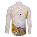 Australia Little Corella Family Matching Short Sleeve Bodycon Dress and Hawaiian Shirt Cacatua Sanguinea Western Grevillea Aboriginal Art - Aussie Hoodie