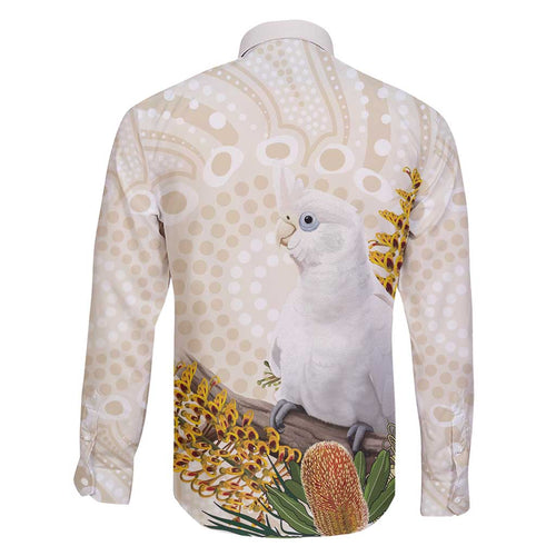 Australia Little Corella Family Matching Short Sleeve Bodycon Dress and Hawaiian Shirt Cacatua Sanguinea Western Grevillea Aboriginal Art - Aussie Hoodie
