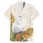 Australia Little Corella Hawaiian Shirt Cacatua Sanguinea Western Grevillea Aboriginal Art - Aussie Hoodie