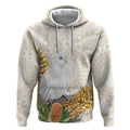 Australia Little Corella Hoodie Cacatua Sanguinea Western Grevillea Aboriginal Art - Aussie Hoodie