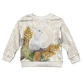 Australia Little Corella Kid Ugly Christmas Sweater Cacatua Sanguinea Western Grevillea Aboriginal Art - Aussie Hoodie
