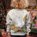 Australia Little Corella Kid Ugly Christmas Sweater Cacatua Sanguinea Western Grevillea Aboriginal Art - Aussie Hoodie